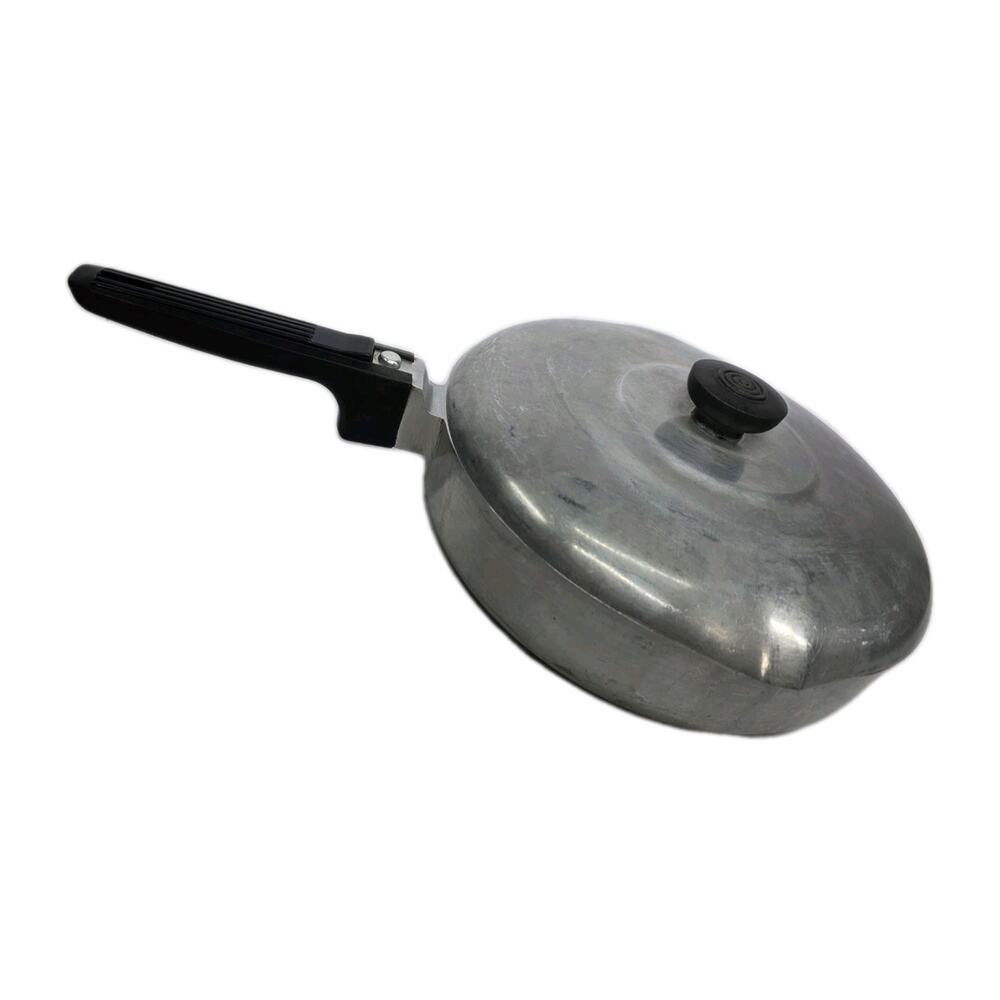 VTG Wagner Ware Sidney Magnalite 4508 M 10" Frying Pan Skillet W/ Lid GHC USA